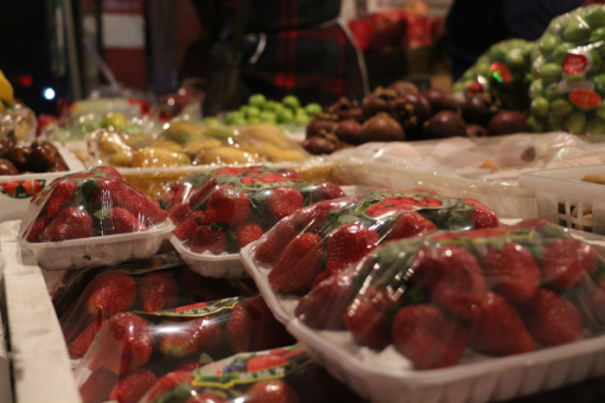 This strawberry is produced in a greenhouse in Lhasa, Tibet.